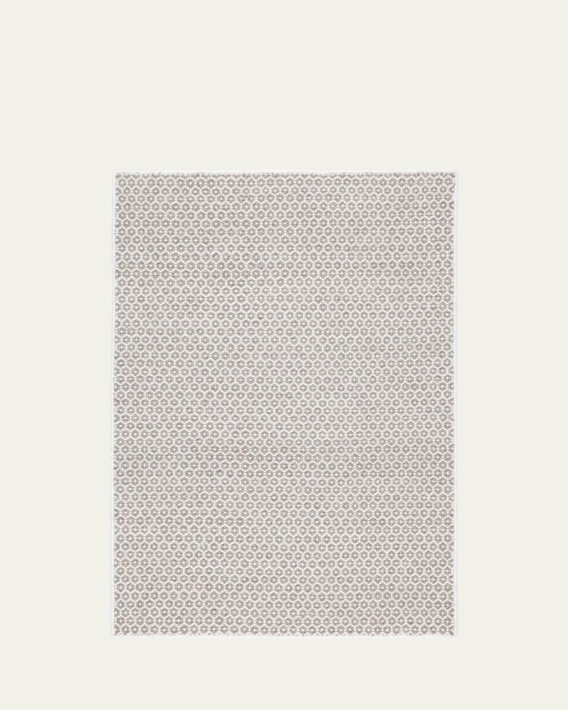 Honeycomb Ivory/Grey Handwoven Rug, 8' x 10'